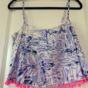 Women's Purple and Pink Patterned 2 Piece Set